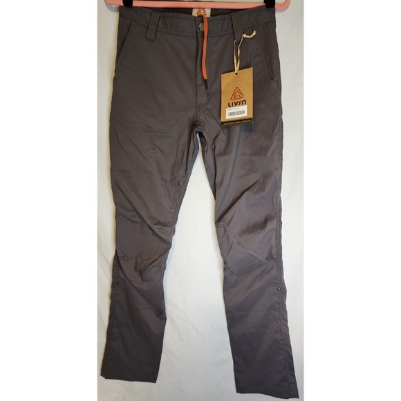 NWT Livsn Ecotrek Trail Pants Charcoal Color 29x32 Water Resistant Stretch